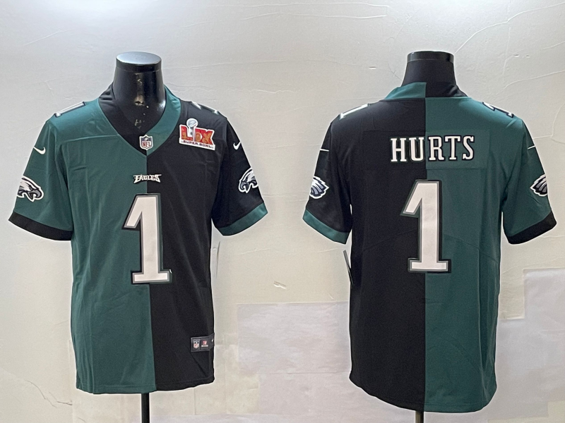 Men Philadelphia Eagles 1 Hurts green 2025 Nike NFL jersey style 017